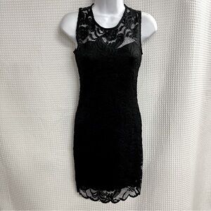 Papaya ladies mini lace black dress size small
